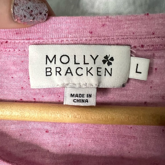 Molly Bracken Pink Ruffle Sleeve Women's Top - Large - Picture 8 of 12